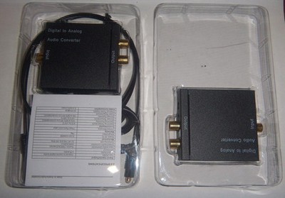 Digital / Analog Audio Converter Fiber Optic Toslink Coaxial to RCA R/L