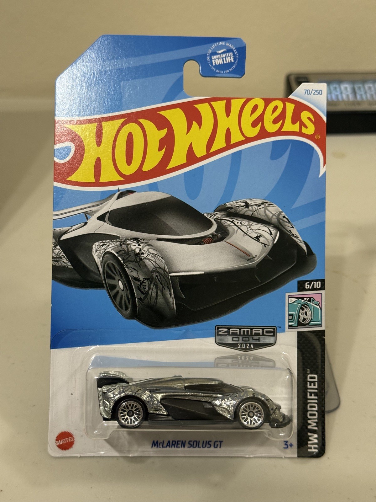 2024 Hot Wheels Zamac McLaren Solus GT Chrome Lace LW Wheel Variation VHTF