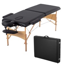 BestMassage 28" Portable 2-Fold Massage Table Lash Spa Bed Adjustable w/Bag
