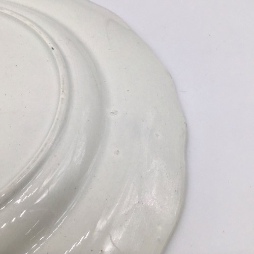 Antique Adams Dishes with Scalloped Edges, Hand Painted Leaves & Berries - Picture 7 of 11