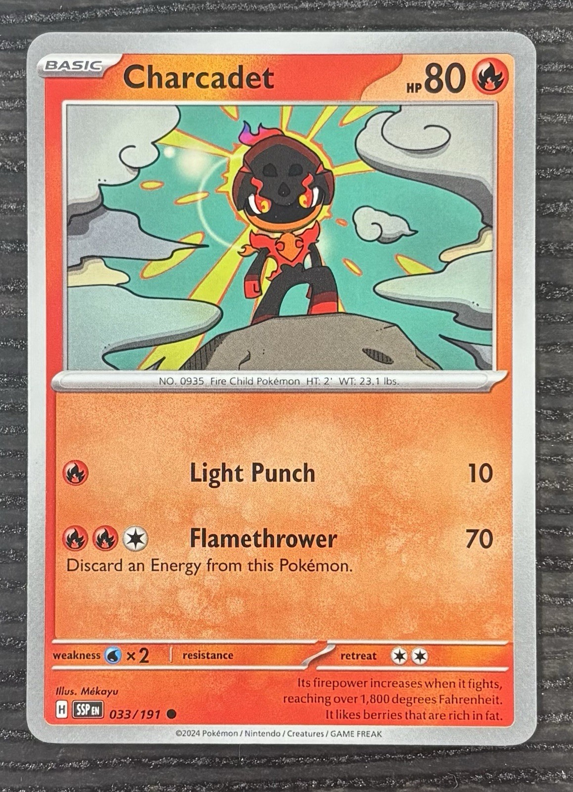 Charcadet 033/191 Pokemon SV08: Surging Sparks Card