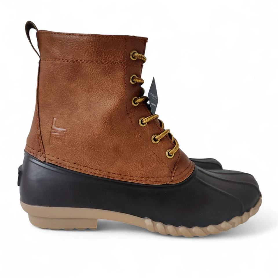 LONDON FOG Seth утка ботинки 10 коньяк коричневый дождь/снег мужчин новый в коробке - Изображение 2 из 4