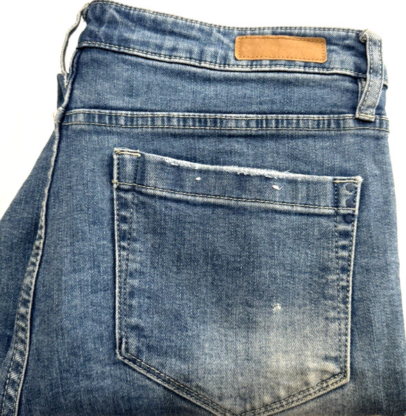 Grab Womens Size W30 x L27 Crop Skinny Leg Blue Denim Jeans