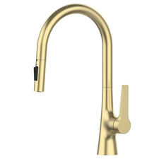 Titanium Black Brushed Deck Mounted Kitchen Faucet Two Function Single Handle Pu