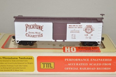 HO scale Train Miniature Picayune Cigarettes 40' billboard box car MW KD's 