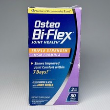 Osteo Bi-Flex Triple Strength MSM Glucosamine Joint Health 80 Tabs Exp 6/28