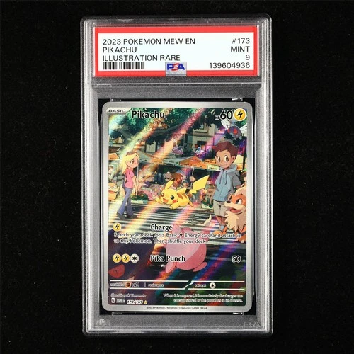 PSA 9 MINT 2023 Pokemon ENG Pikachu G MEW EN 173/165 Illustration Rare