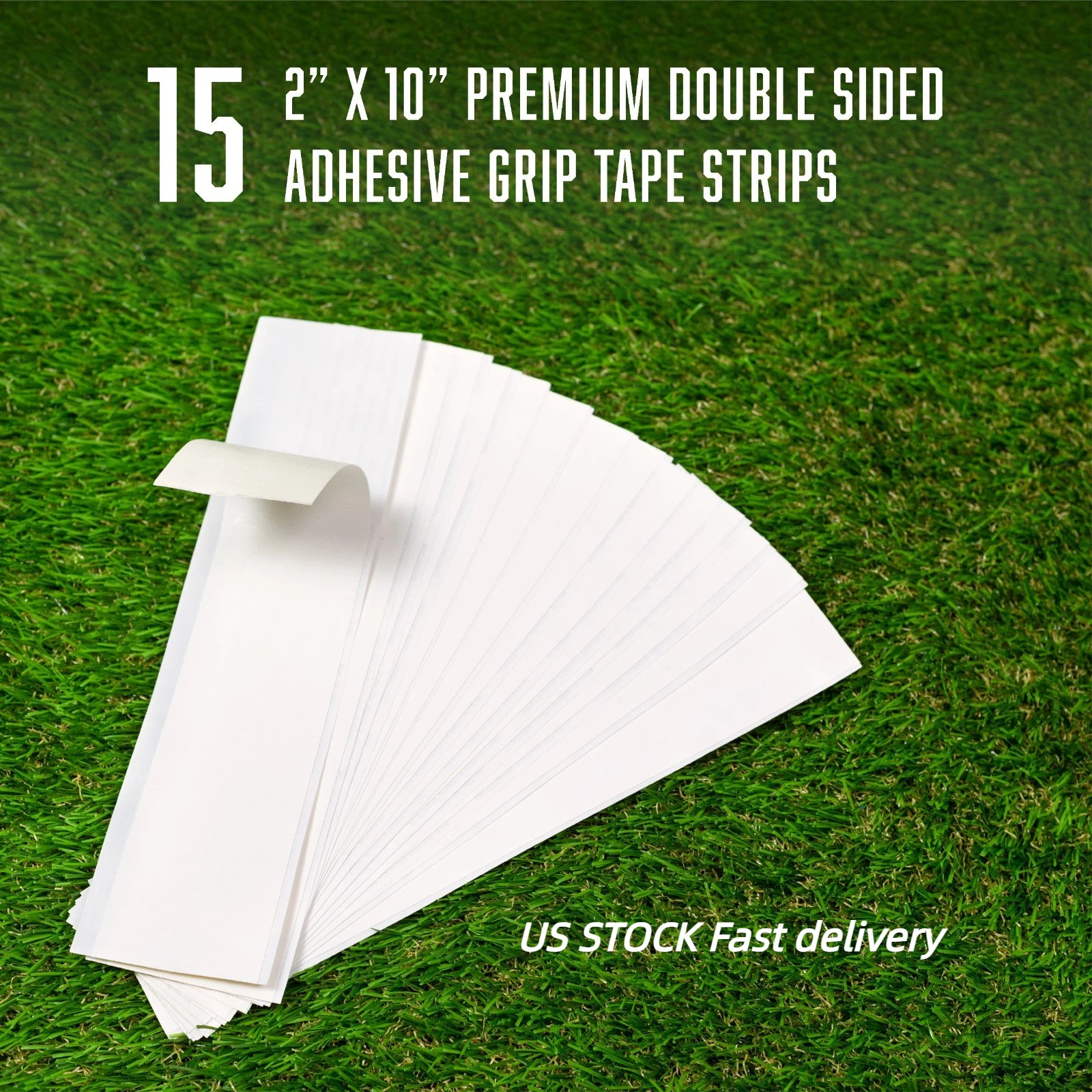 15 Golf Grip Tape Strips Double Sided 2" x 10"  Premium Easy Peel US STOCK