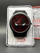 Marvel Deadpool Accutime Mens Adjustable Watch In Tin Box