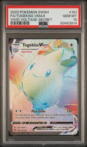 Pokemon Togekiss Vmax Vivid Voltage 191/185 Secret PSA 10 Gem Mint