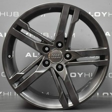 GENUINE AUDI A4 8W 5 SPOKE ANTHRACITE 18" SINGLE ALLOY WHEEL X1 8W0601025M