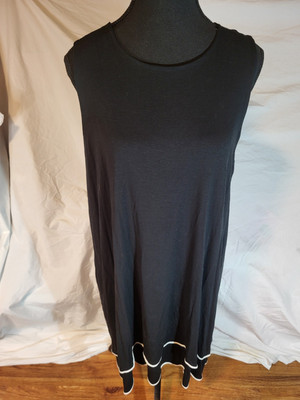 NWT J Jill Wearever Collection Sleeveless Midi Tank Dress Black Sz Large Petite