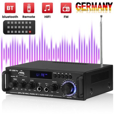 Verstärker Audio Stereo Amplifier HIFI Digital Bluetooth FM USB Vollverstärker