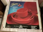 NEW Fiesta Scarlet Red 4 Piece Place Setting NO BOWL Cup & Plates Only NIB READ