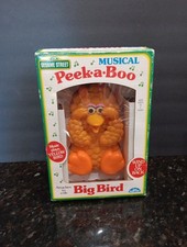 Illco Sesame Street Musical Peek-A-Boo Big Bird Wind Up Music Moving Toy NOS