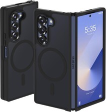 ORETECH Magnetic Case for Samsung Galaxy Z Fold 6 Translucent Back Non-Slip Case