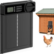 Automatic Chicken Coop Door - Aluminum Auto Opener with Black