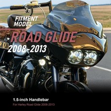Guidon Chromé 13 Pour Harley Davidson Road King/Glide 96-13 - Neuf, Garantie, Fabrication USA