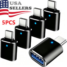 5 Pack USB-C 3.0 Male to USB A Female Adapter Converter OTG Type C Android Phone