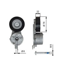 Riemenspanner Keilrippenriemen Gates T39141 Drivealign™ FüR Ford