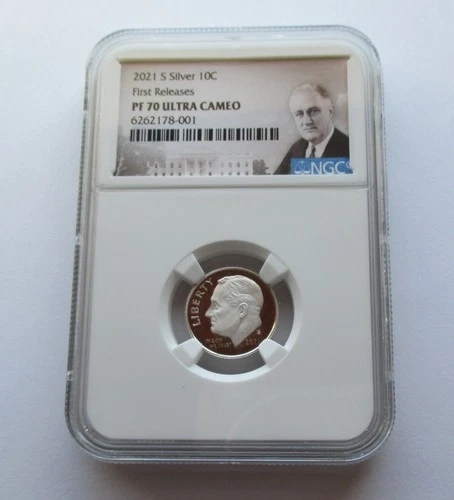 2021-S  NGC PF70 ULTRA CAMEO  SILVER PROOF DIME - FIRST RELEASES