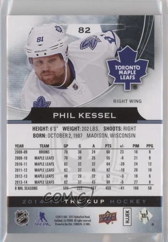2014-15 Upper Deck The Cup /249 Phil Kessel #82 - Image 2 of 2