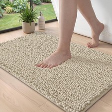 Dexi Bathroom Rugs 20X32 Super Soft Thick Chenille Absorbent Bath Mat Non Slip
