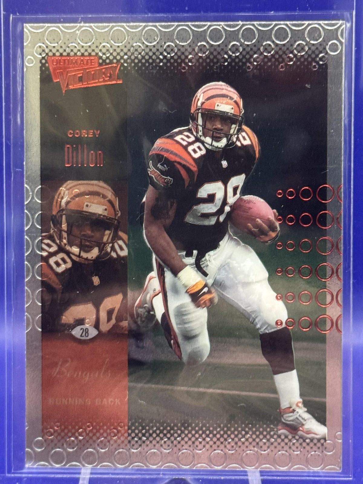 2000 Upper Deck Ultimate Victory Corey Dillon #20 Cincinnati Bengals Football Card
