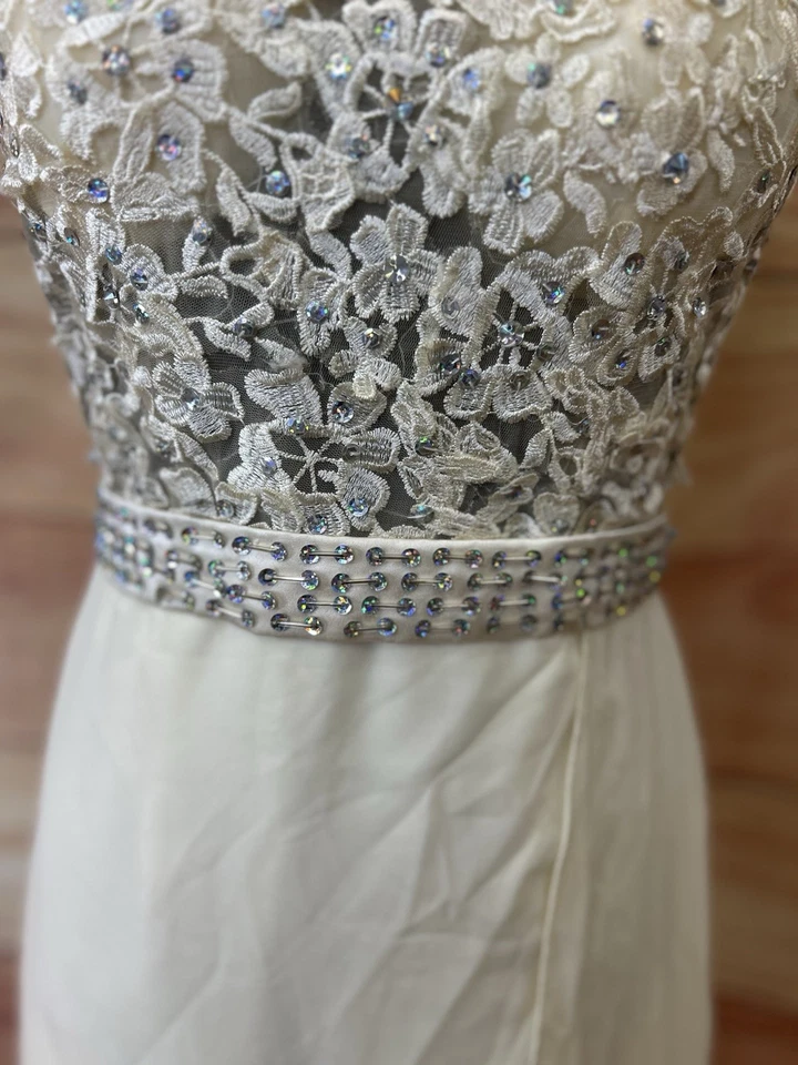 Grace Karin Marfil Encaje y Lentejuelas Boda/Promoción/Fiesta Vestido/Vestido de Baile, UK10, NUEVO CON ETIQUETAS Foto 3 de 4