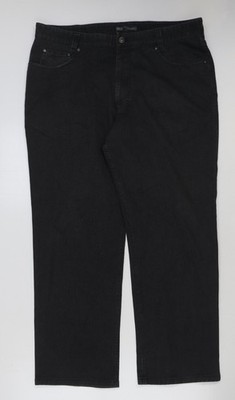 Marks and Spencer Damen Jeans schwarz Baumwolle gerade Größe 38 in L29 in Regular