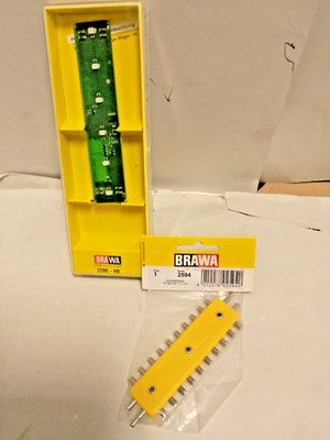 BRAWA 2200 CARRIAGE LIGHTING 2 AXLES /BRAWA 2594 VERTOILERPLATTE