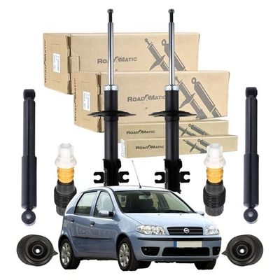 Kit 4 Ammortizzatori Monroe Roadmatic Fiat Punto + Supporti Tamponi - Nuovi