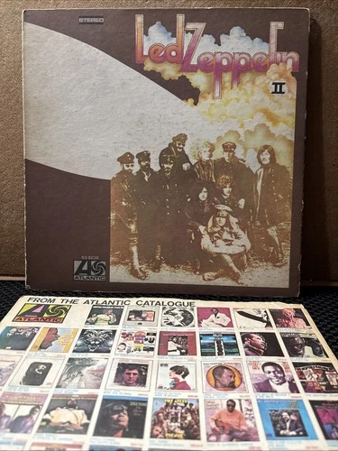 LED Zeppelin II 1969 / Atlantic Records SD 8236 Vinyl LP / LW AT / Inner Cleaned