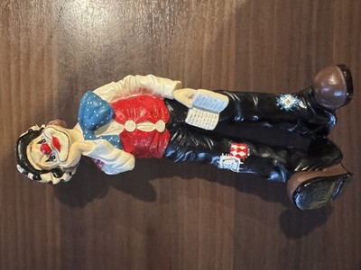 Clown-Figur mit Buch  nachdenklich  schöne Ausführung, 850gr schwer ca.26cm hoch