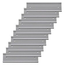 10 Pack Aluminum Name Plate Holders for Door or Wall, 2 x 8 Office Wall Mou...