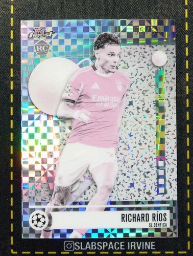 2025-26 TOPPS FINEST UEFA #140 RICHARD RIOS RC COMMON PEARL CHECKERBOARD /60 (EK