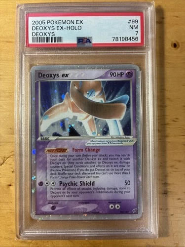 Pokémon TCG Deoxys EX Defense Form Holo Card 99/107 Deoxys PSA 7