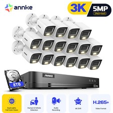 ANNKE 4K 16CH DVR 5MP Outdoor Color Night Security Camera System Audio H.265 