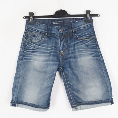 SCOTCH SHRUNK Kids Shorts Size 12 Years 152 Blue Zip Fly Denim Regular k13155