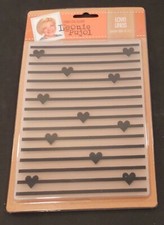 LEONIE PUJOL EMBOSSING FOLDER NEW Heart Love Lines