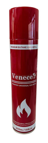3 X Venece Universal Premium Lighter FLUID Cigarette Genuine Gas Refill 300ml - Picture 2 of 4