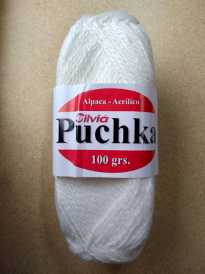 Itessa Silvia Puchka Alpaca - Acrilico 100 grs. White Color 201