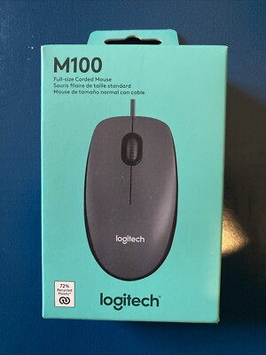 Logitech - M100 Wired Optical Ambidextrous PC Mouse