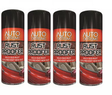 4 x 400ml Auto Extreme Rust Proofer Spray Aerosol Kills Prevents Protects Proof