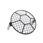 Side Mount Headlight Metal Square Football Mask Cover Motorcycles Cruiser Custom