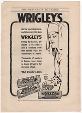 Antique 1917 Print-ad, Wrigley's Chewing Gum, Tonic Effect, Spearmint Lasts