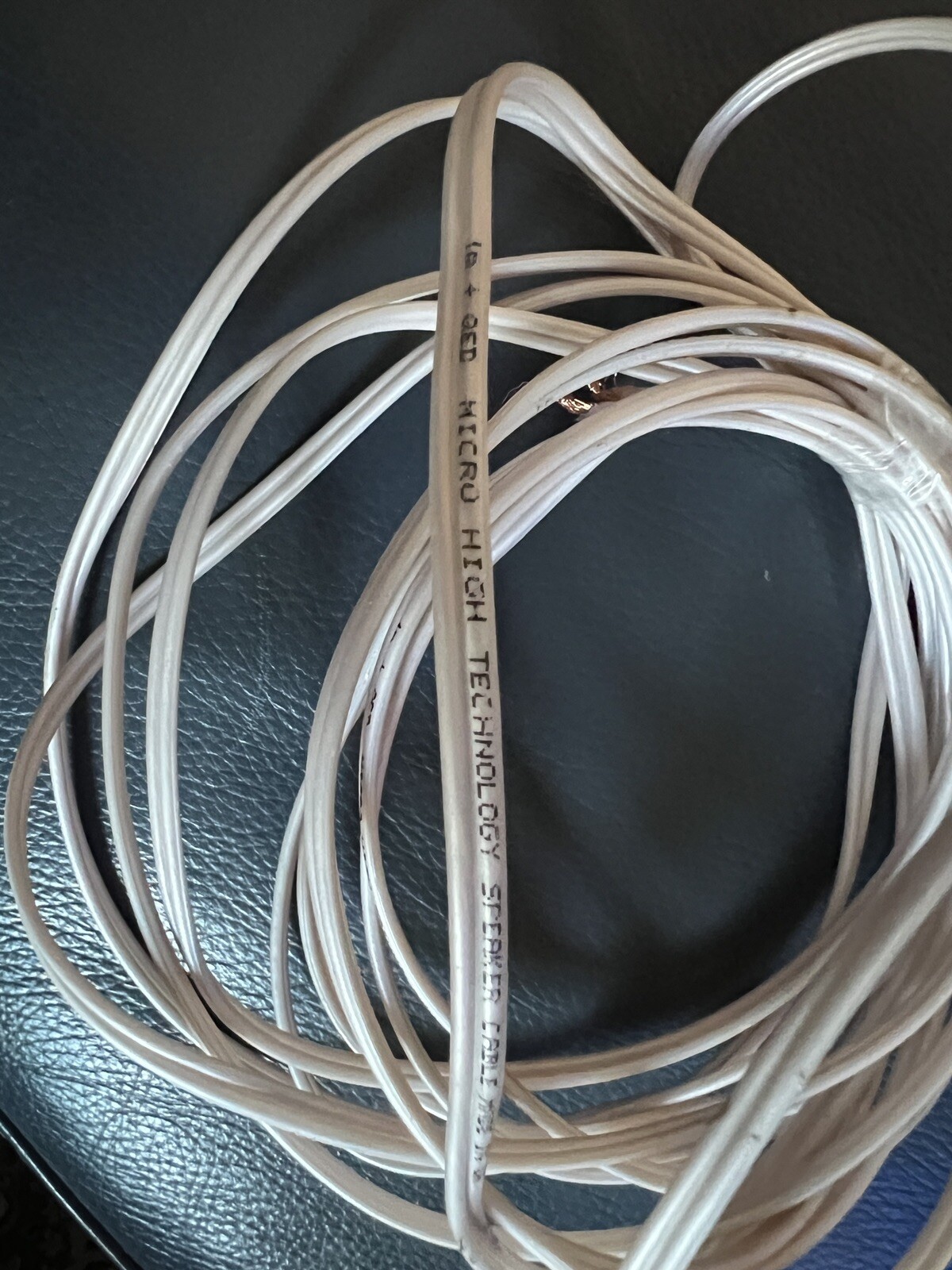 2x5m QED MICRO High Technology White Speaker Cable eBay