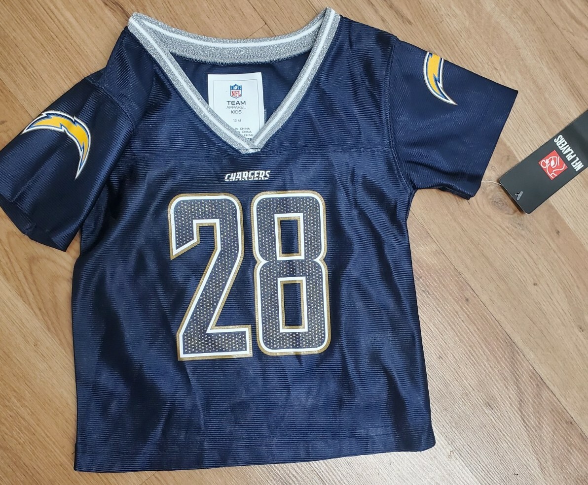 Los Angeles Chargers NFL Team Apparel Kids Melvin Gordon Jersey- (Navy,Sz12M)NWT