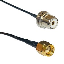 RG174 UHF Female BULKHEAD to RP-SMA MALE Coax RF Cable USA-Ship Lot