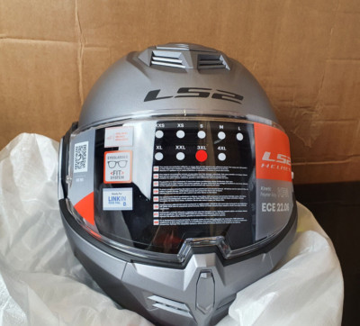 LS2 Advant Gr. 3XL (XXXL) Motorrad Klapp Helm titanium FF906